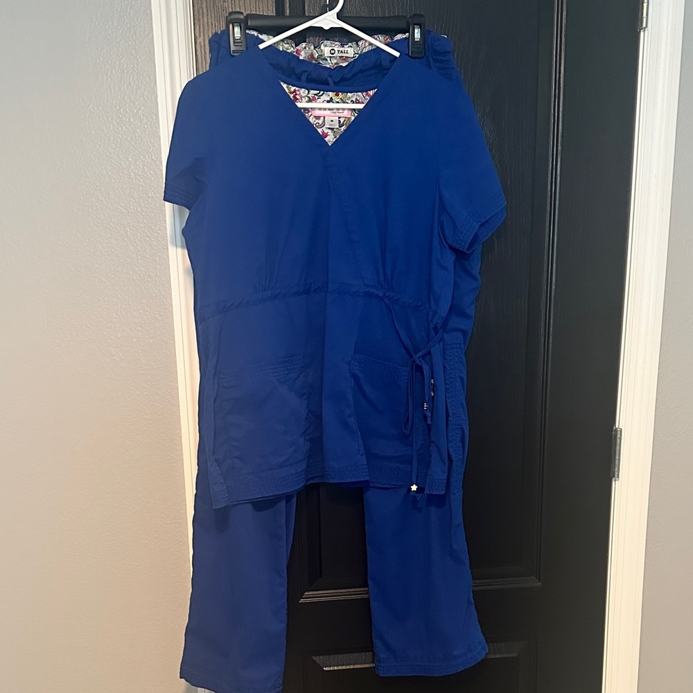Koi Women's Blue Scrub Set